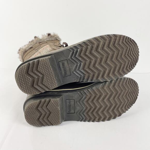 Northside Womens Bishop Winter Boots 11 Brown Lace Up Faux Fur Trim NWOB - Picture 10 of 15